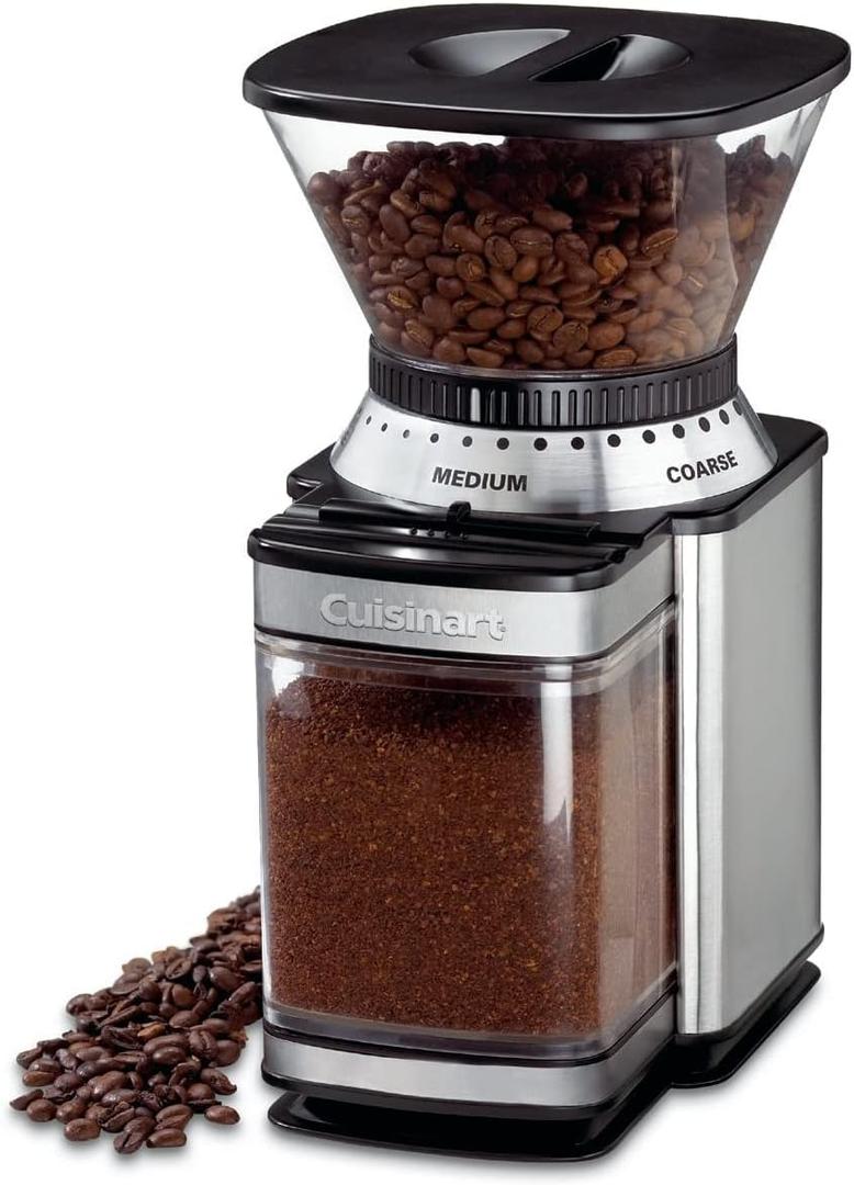 CUISINART Coffee Grinder, Electric Burr One-Touch Automatic Grinder with18-Position Grind Selector, Stainless Steel, DBM-8P1 (Burr Mill, Stainless Steel)