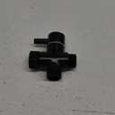 Solid Brass 3-way G1/2 Shower Diverter (Matte Black)