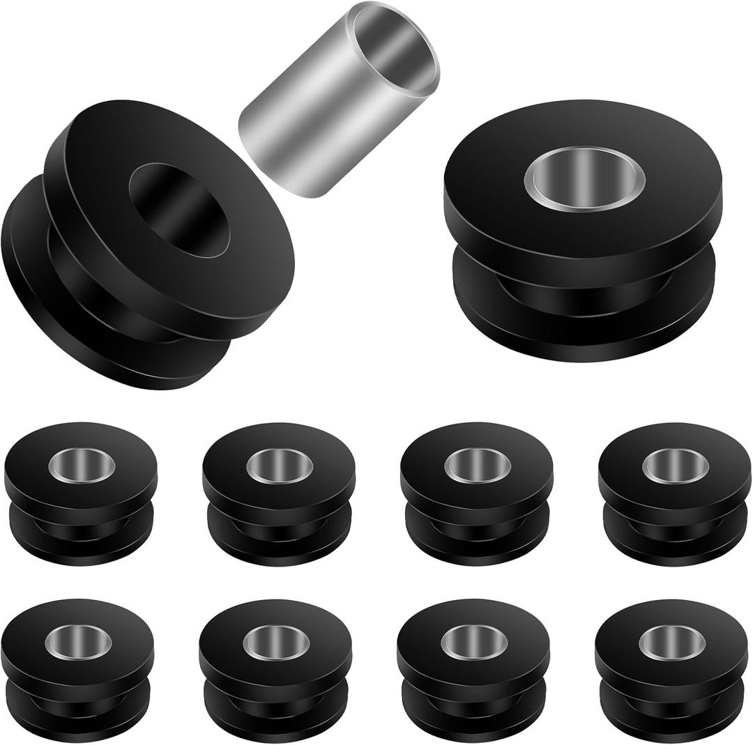 TDZ 10pcs M8 Rubber Grommetsrubber + steel lining buffer washerFor Motorcycle fairing, windshield, hard saddle bag bracket mounting, and many other uses