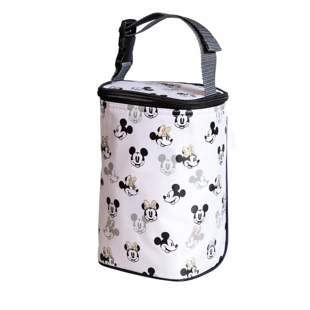 J.L. Childress Disney Baby TwoCOOL Breast Milk Cooler Travel Bag - Insulated Baby Bottle Storage Bag, Portable Organizer Pack, For Daycare or On the Go, Fits 2-4 Bottles - Mickey & Minnie Mouse