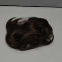 KooKaStyle Short Hair Extensions 6PCS 14 Inch Wavy Curly Hairpieces Synthetic Soft Lace Weft Clip in Hair Extensions-Chestnut Brown for Women