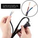 Pelopy 10 Packs Lamp Cord with Plug and Switch Light Set 6 Feet Prong Power Cord with Molded Plug Pure Copper Stripped Ends Ready for Wiring 110-220V,50W, Black