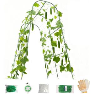 Cucumber Trellis for Raised Beds & Gardens - Sturdy Arch Trellis for Climbing Plants, Tomatoes, Peas & & Beans | Outdoor Vegetable Support for Vines (31.5" Lx30 W x47.2 H)