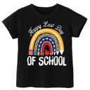 Last Day of School Shirt, Toddler Boys Girls Kids Graduation Shirts, Happy End of School Year Funny Graphic Tee Tops, 2-8T (Black)