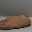 AlvaQ Dress for Women 2025 Summer Casual Loose Crewneck Solid Color Long Dresses Aline Sundress Fashion 2025 Light Brown Large