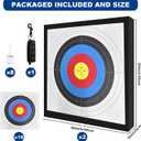 2Pcs 20'' Foam Archery Target, High-Density EVA Archery Targets for Backyard, Archery Target Block with 10pcs Targets Paper, 8pcs Target Pins, Arrow Puller (Foam Target)