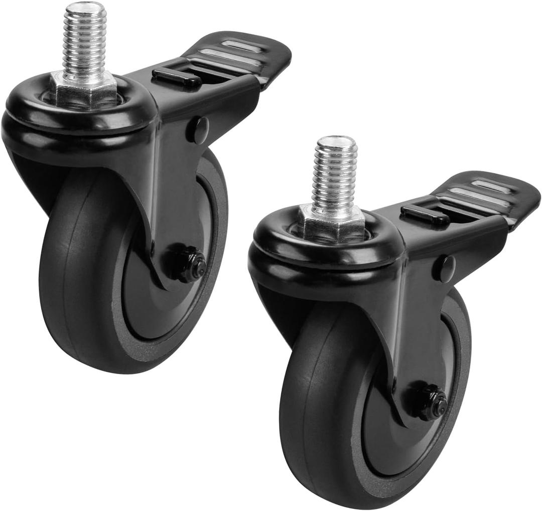 74064 Grill Locking Caster Wheel for Pit Boss - 3" 74064 Grill Stem Caster Replacement for Pit Boss Pro Series 1100, Austin XL Parts, Pit Boss 820, Navigator 850, Louisiana Grill, 2 Pack