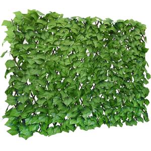 Expandable Fence Privacy Screen for Outdoor Patio Balcony Garden Wall, Faux Ivy Privacy Fence, Artificial Leaf Fencing Panel (Single Sided Leaves) (Light Green)