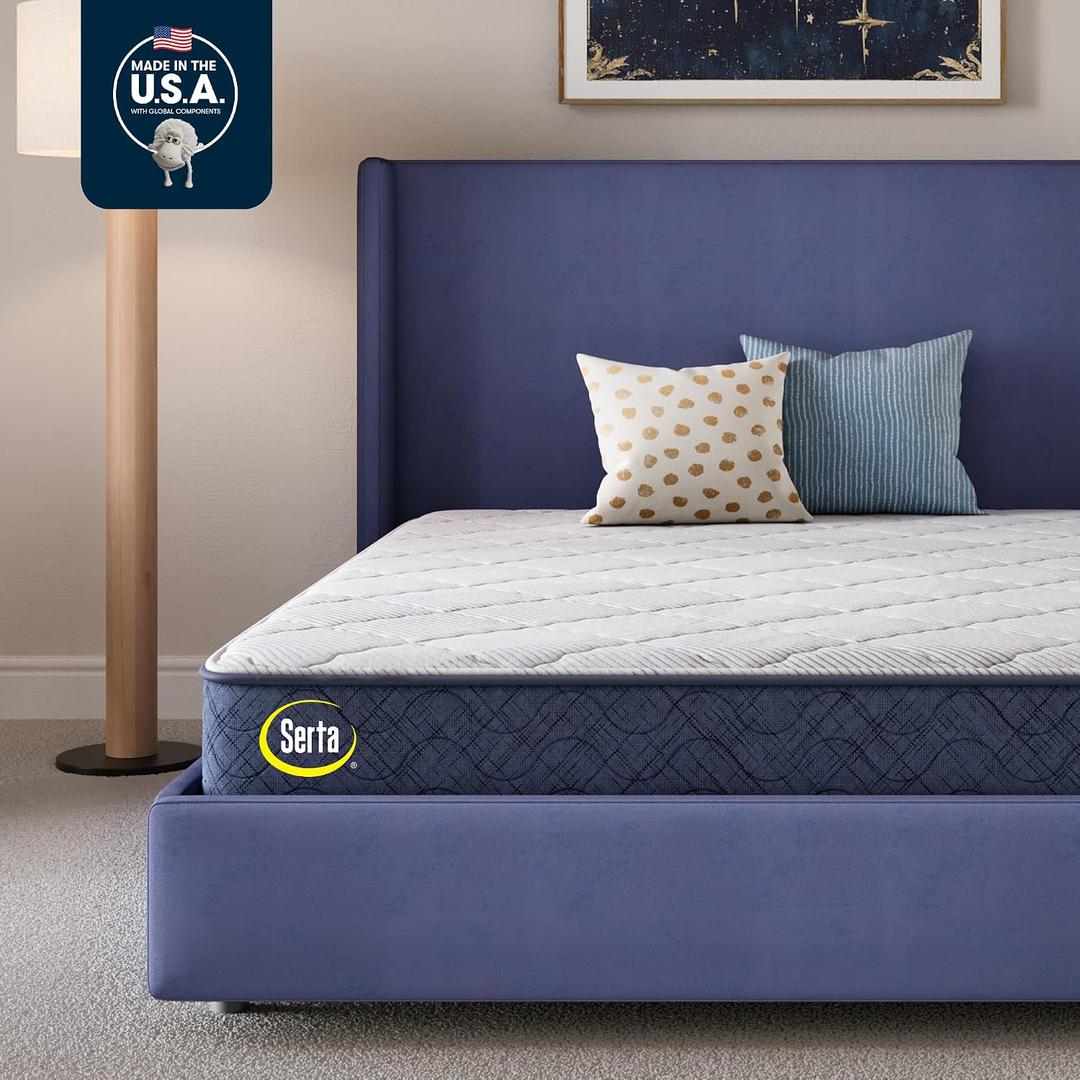 Serta Five Star Mattress Tranquility 10-Inch Medium – Full– Zoned Lumbar Support, Pressure Relief, Cooling Foam – Bed-in-a-Box– 100 Night Trial