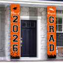 2026 Graduation Decorations, Graduation Banner Class of 2026, Hanging Congratulations/Congrats Grad Banner for Door and Porch, Party Decor - Orange