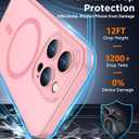 SPIDERCASE for iPhone 15 Pro Case, Magnetic Translucent Matte Case with 2PCS Tempered Glass Screen Protector Slim Phone Case for iPhone 15 Pro 6.1'', Pink