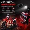 Kids Electric Motorcycle, 300W, 3 Speeds, Ages 3-7, EBike for Kids，Red, 86 inches x 25 inches x 51 inches