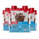 SlimFast Meal Replacement Shake, Original Creamy Milk Chocolate, No Added Sugar, Meal Replacement Shakes, 10g Ready to Drink Protein, 5g Fiber, 25 Vitamins and Minerals, 11 Fl. Oz, 12 Count (EXP 07/14/26)