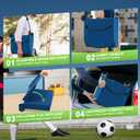Dayacoco Stadium Seats with Back Support, New Portable Seat for Bleachers Hold up 400lbs, Wide Bleacher Seat with Shoulder Strap & Handle Perfect for Sports Events (Blue, 1pcs)