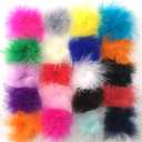 Yazon Marabou Feather Puffs DIY Crafting Feathers Circle Assorted Feathers Flower For Craft Headbands Making 18pcs (Mix Color)