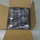 Geelin 3 Pcs Gem Display 75 Case Gem Jars Small Size 8.0" x 8.0" x 0.75" Black Tray Foam Sheet Gemstones Storage Jars with Lids Insert Trays for Collectibles Jewelry Coins and Gemstone Storage
