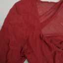 BORIFLORS Women's Sexy Ruched Bodycon Mini Dress Mesh Long Sleeve Club Party Short Dresses, Medium, Red, M