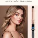 3/4 Inch Extra Long Barrel Curling Iron, Ceramic Tourmaline Curling Wand Professional Dual Voltage