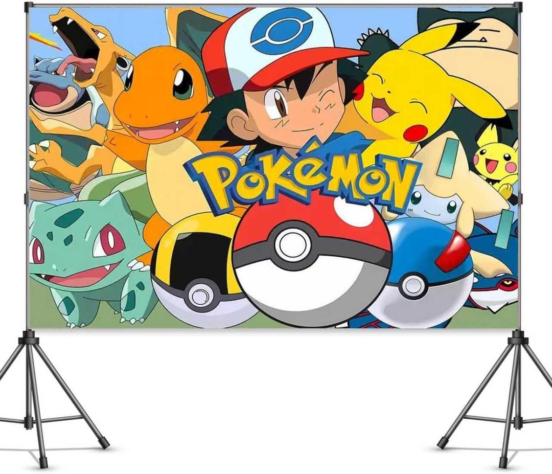 Anime Birthday Party Decorations,Happy Birthday Banner Backdrop for Birthday Party Supplies