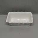 HAOTOP Porcelain Nonstick Baking Bread Loaf Pan, 8.5 x 5 Inch, White