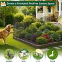 12 Pack No Dig Decorative Garden Fence Panels, 24in(H) x 24ft(L), Dog Fence Outdoor for Yard, Rustproof Metal Animal Barrier for Rabbits & Flowers, Temporary Fencing for Patio, RV
