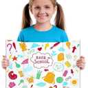 LonlyEagle Trifold Poster Board, 24" x 16", 3-Pack, White Corrugated Project Boards for Science Fairs, School Projects, Event Displays