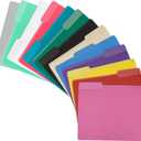 3 x 18-Pack Black File Folders,Letter Size Colored File Folders,1/3 Cut Tab,Office Home School for Documents Files Paper