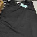 WIHOLL Two Piece Skirt Sets for Women Summer Vacation Outfits Tennis Skirt Crew Neck Top Versatile Lounge Sets (Large, Black)