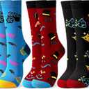 Belloxis Funny Socks for Women, Cute Novelty Gift Ideas for Birthday, Christmas, or Everyday Fun (6-9, Multi-theater)
