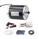 36V Brushed Electric Motor Kit 2500RPM High Speed Brush DC Motor Controller 500W Electric Bike Scooter Motor with Brushed Controller for Dirt Bike Crazy Cart Mini Motorcycle Upgrade and Conversion