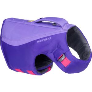 Ruffwear, Float Coat Dog Life Jacket, Premium Buoyancy Swim Vest with Lift Handle, Secure Fit & Reflective Trim, Adjustable Flotation for Swimming, Boating, & Outdoor Adventures, Purple Lily, X-Large