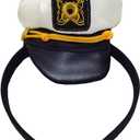 Tigerdoe Sailor Hat - Yacht Captain Hat Costume Headbands - Mini Hat Headbands (White)