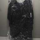 R&M Richards Women's Elegant Formal Sheath Dress | Chiffon Capelet Overlay, Side Slit & Rhinestone Detail | Cocktail Attire Black size 20W