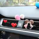Cute Couple Car Air Vent Clip, Lovely Vehicle Air Conditioning Outlet Clamp, Automotive Interior Vent Tablet Dashboard Decoration Charm Accessories, Universal for SUV, Sedan, Truck (StyleC)