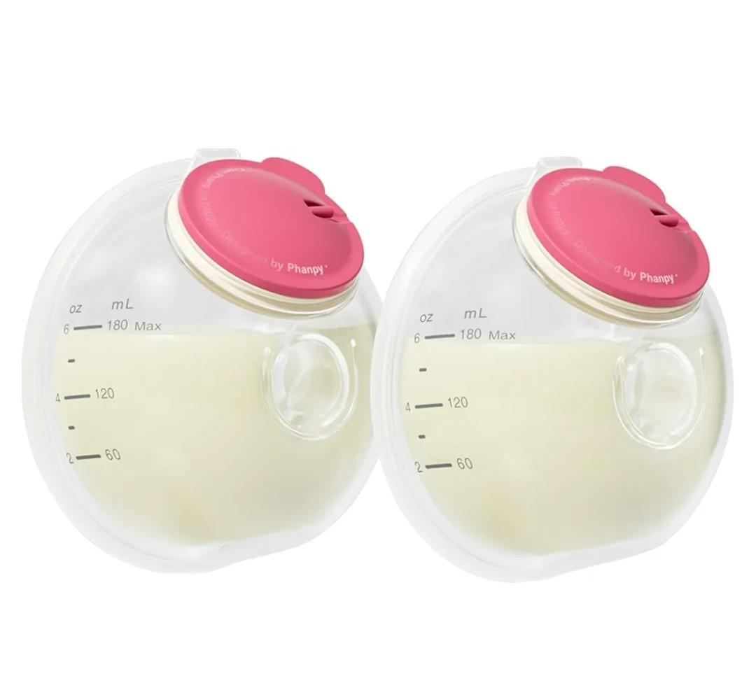 Phanpy Wearable Breast Pump Milk Collector Cup S2, Original Phanpy Breast Pump Replacement Accessories, 24 mm Flange and 20mm Insert Included, 12 oz / 360 ml, 2 Piece