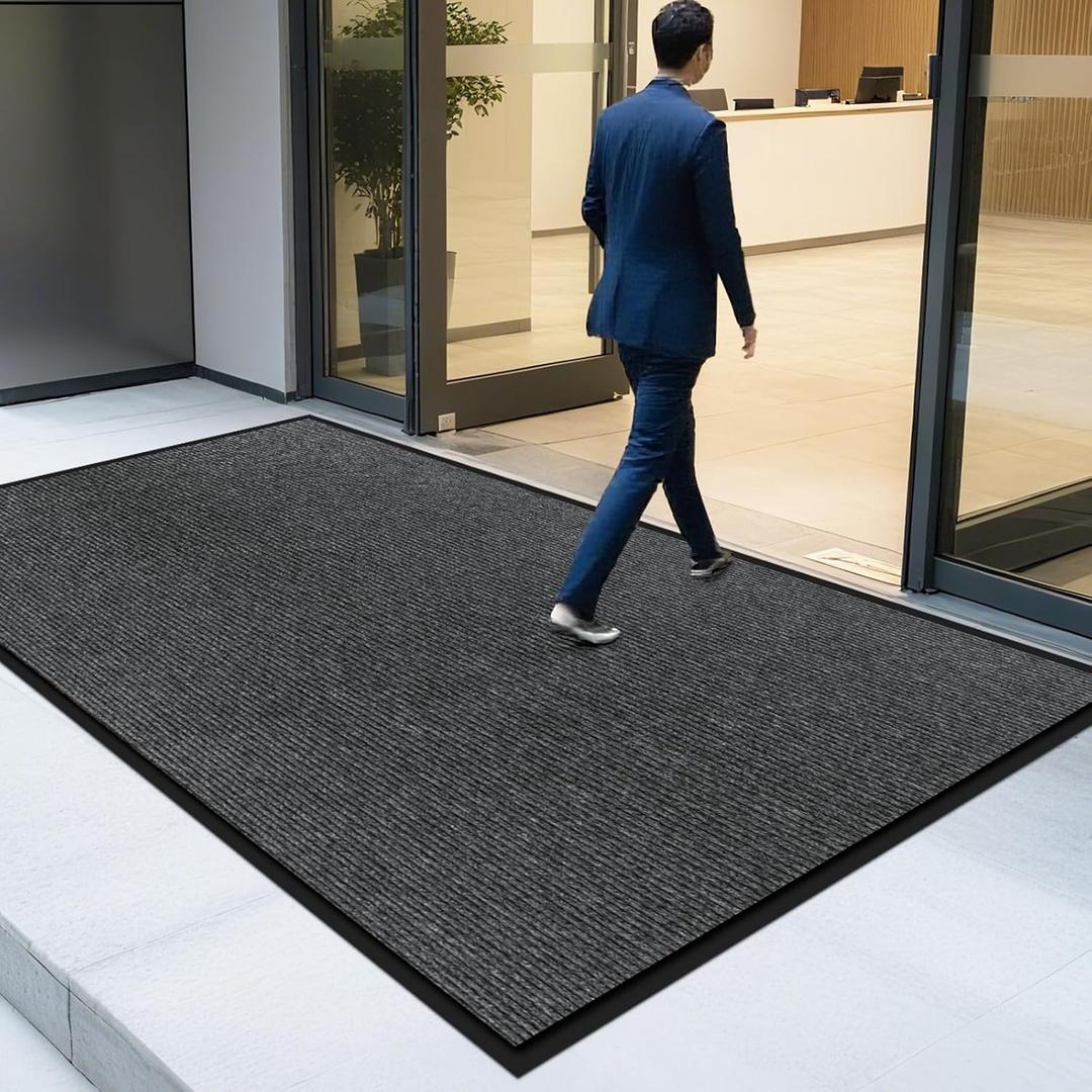 4' X 6' Durable Front Door Mat Indoor Outdoor Entrance, Commercial Door Floor Mat Heavy Duty Non-Slip Backing Entryway Doormats, Outdoor Mats for Home Entrance & Commercial High Traffic Area