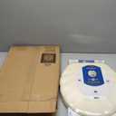 Mayfair Sculptured Shell Toilet Seat, Easy Clean Hinges with Durable Wood Seat, Made in USA, Round, Bone