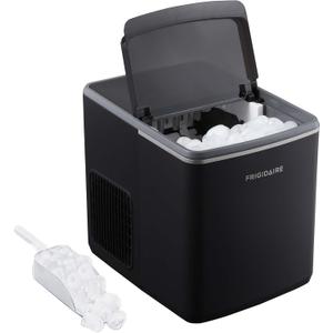 Frigidaire, Countertop Ice Maker, 26 lbs per Day – Fast Bullet Ice Making Machine with Touch Display, 9 Pieces in 7–15 Minutes, Portable Ice Machine for Home Kitchen, Office & RV, Onyx