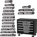 15-Pack Magnetic Tool Box Labels with Visual Icons, Upgraded 3D Magnetic Toolbox Labels for Fast ID, Tool Box Magnets for Steel Chests, Narrow Drawers & Garage Organization, Practical Gift for Men