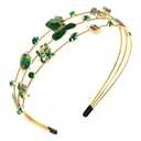 Mokkia St.Patrick's Day Headband for Women - Enamel Green Shamrock Jeweled Rhinestone Headband, Holiday Outfits & Gifts