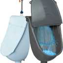 Wall Mounted Commercial Urinal With Hinged Cover Bathroom Washout Urinal for Men Plastic Urinals for Men Toilet Waterless Urinal Garage Urinal Urine Diverter Outdoor Urinal For Home Shed Backyard RV, Gray