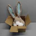 DR.DUDU 15 Inch Easter Door Decor Bunny Wreath - Easter Decorations 3D Realistic Rabbit Head, Spring Door Decor for Indoor Outdoor Wall Porch