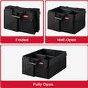Rubbermaid Car Organizer, Collapsible Trunk Organizer, Multi-Compartment Car Storage Organization for Car Accessories, 3 Compartments Without Cover, 22.83"*16.54"*10.63"