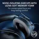 Razer BlackShark V2 HyperSpeed Wireless Gaming Headset for PC, Mac, PlayStation, Switch & Mobile 280g Lightweight, Wideband Mic, 50mm Drivers, 2.4GHz, Bluetooth or USB, 70 Hr Battery Black
