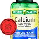Spring Valley Calcium 600 mg, 100 Tablets | Calcium Supplement 600 mg | Calcium Supplement + STS Sticker.