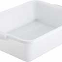 Winco 5" White Bus Box Dish Tub for Restaurants