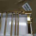 BESy 24 Inch Brushed Gold Towel Racks, Bathroom Towel Shelf with Foldable Towel Bar Holder and Towel Hooks, Wall Mounted Multifunctional Bathroom Accessories, Double Towel Bars