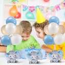 12 Sets Elephant Baby Shower Balloon Stand Kit for Table It's a Boy Baby Shower with Balloon Decoration for Elephant Theme Gender Reveal Birthday Party Table Decorations Supplies