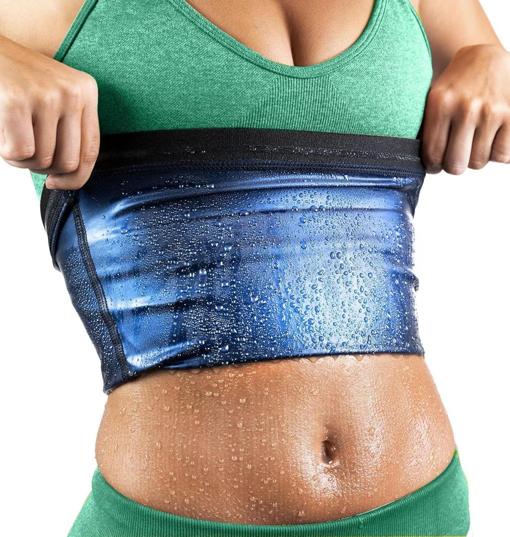 Waist Trimmer for Women, Waist Trainer Sauna Belt, Neoprene-free Waist Cincher,Sauna Slimming Belt Suit Workout (XX-Large-3X-Large, Blue)