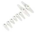 uxcell Plastic Servo Arms 25T White, 3mm Hole Single/Double Arm for Futaba 1 Set